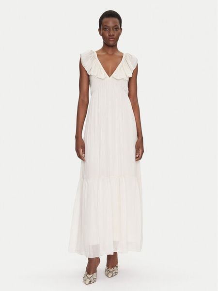 Dixie Sukienka letnia A207W021A Beżowy Regular Fit. Brązowe sukienki damskie Dixie, na lato, m, bez wzorów, z wiskozy, bez kołnierzyka, bez ramiączek. Za 399.99 zł.