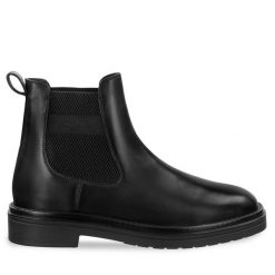 Sztyblety Gant. Czarne botki męskie GANT, bez wzorów, bez obcasa, bez zapięcia. Za 559.99 zł.