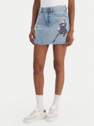 HUGO Spódnica jeansowa Gadele 50557549 Niebieski Regular Fit. Niebieskie spódnice damskie Hugo, xl, bez wzorów, z jeansu. Za 549.99 zł.