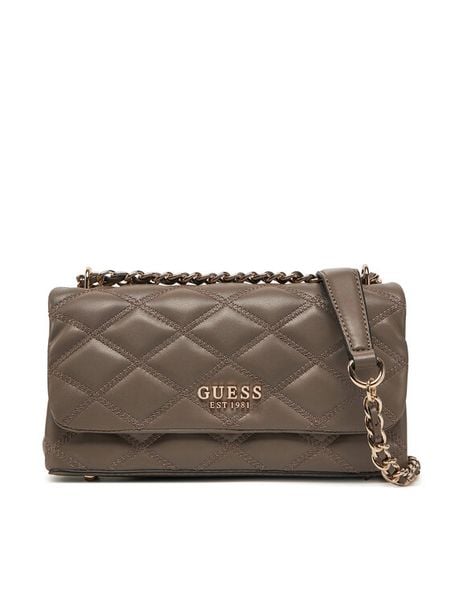 Guess Torebka HWQG96 32210 Brązowy. Brązowe torebki do ręki damskie Guess, z aplikacjami, ze skóry, bez dodatków. Za 329.99 zł.