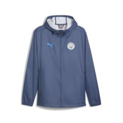 Męska całoroczna kurtka treningowa Manchester City PUMA Inky Blue Magic. Niebieskie kurtki męskie Puma, l, bez wzorów, sportowe, bez kaptura. W wyprzedaży za 279.40 zł.