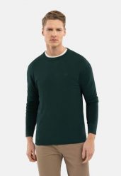 Lekki sweter S-MARC. Zielone swetry męskie Volcano, l, bez wzorów, z materiału, klasyczne, bez kołnierzyka, bez ramiączek. Za 139.99 zł.