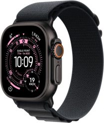 Smartwatch Apple Watch Ultra 3 GPS + Cellular 49mm Black Titanium / Alpine Loop L Czarny (MF0X4QI/A). Czarne zegarki smartwatch Apple, bez wzorów. Za 3,530.75 zł.