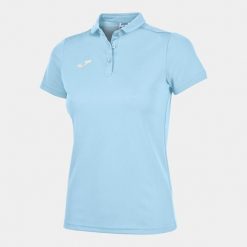 Koszulka polo do tenisa damska Joma Hobby. Niebieskie bluzki damskie Joma, xl, bez wzorów, sportowe, bez kołnierzyka, bez ramiączek. Za 117.05 zł.