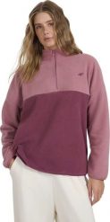Bluza polarowa damska 4F F421 ciemny róż 4FWAW25TFLEF421 53S XL. Czerwone bluzy damskie THI, s, bez wzorów, z polaru, bez ramiączek, bez kaptura. Za 226.89 zł.
