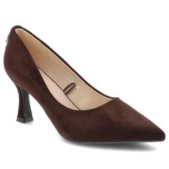 Czółenka damskie Vinceza o eleganckim fasonie ze smukłym noskiem i wysokim stabilnym obcasem brązowe, 62330 BR. Brązowe czółenka damskie VINCEZA, bez wzorów, biznesowe, bez obcasa, na obcasie, bez zapięcia. Za 139.00 zł.