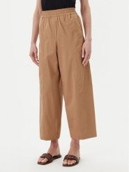 Weekend Max Mara Spodnie materiałowe Milva 2515131092 Brązowy Relaxed Fit. Brązowe spodnie materiałowe damskie Weekend Max Mara, bez wzorów, z bawełny. Za 619.99 zł.