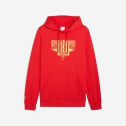 Bluza piłkarska z kapturem Puma RC Lens 25/26. Bluzy męskie Puma, m, bez wzorów, z bawełny, sportowe, bez ramiączek, z kapturem. Za 299.99 zł.