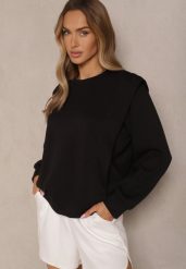 Czarna Bluza z Wiskozą z Szerokimi Ramionami Alioris. Czarne bluzy damskie Renee, bez wzorów, z jeansu, casualowe, bez ramiączek, bez kaptura. Za 69.99 zł.
