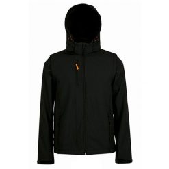 Kurtka Transformer Soft Shell Dla Dorosłych Unisex. Czarne kurtki męskie SOL'S, m, bez wzorów, sportowe, bez kaptura. Za 401.99 zł.