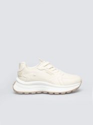 Sneakersy damskie beżowe TT274024 801. Brązowe obuwie sportowe damskie BIG STAR, bez wzorów, z syntetyku, z okrągłym noskiem, bez zapięcia. Za 179.99 zł.