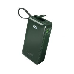 SBS Power Bank 10 000 mAh z wbudowanym kablem USB-C zielony. Zielone powerbanki . Za 129.00 zł.