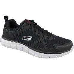 Buty do biegania męskie, Skechers Track-Scloric. Czarne buty sportowe męskie Skechers, bez wzorów, z materiału, bez zapięcia, do biegania. Za 239.00 zł.