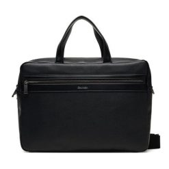 Torba na laptopa Calvin Klein. Czarne torby na laptopa damskie Calvin Klein, bez wzorów. Za 449.99 zł.