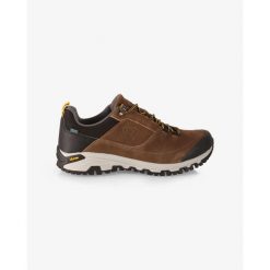 Niskie buty outdoorowe unisex Kilpi ANAK LOW WP-U. Brązowe buty zimowe męskie Kilpi, bez wzorów, z nylonu, bez obcasa, bez zapięcia. Za 463.37 zł.
