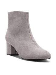 Jenny Fairy Botki CLEMENTINE WS20307-06 Szary. Szare botki damskie Jenny Fairy, bez wzorów, z materiału, bez obcasa, na słupku, bez zapięcia. Za 129.99 zł.