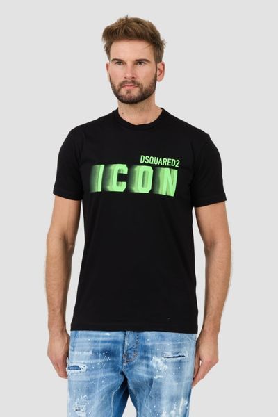 DSQUARED2 Czarny męski t-shirt Icon Blur Cool Fit Tee, Rozmiar L. Czarne t-shirty męskie Dsquared2, l, bez wzorów, bez kołnierzyka, bez ramiączek. W wyprzedaży za 699.99 zł.