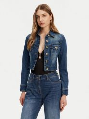 Elisabetta Franchi Kurtka jeansowa BJ-37I-51E2-V620 Niebieski Regular Fit. Niebieskie kurtki damskie Elisabetta Franchi, bez wzorów, z bawełny, bez kaptura. Za 1,289.00 zł.
