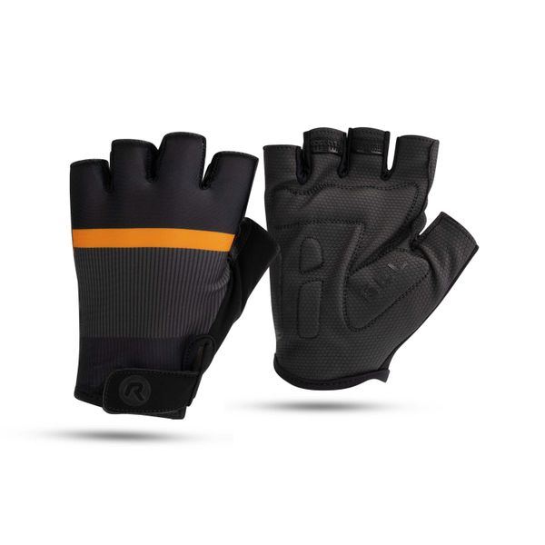 Rękawiczki rowerowe męskie Rogelli Hero II. Brązowe rękawiczki męskie Rogelli, na lato, bez wzorów. Za 79.99 zł.