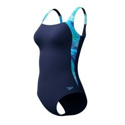 Strój kąpielowy damski Speedo Print Luna Lustre. Niebieskie stroje kąpielowe damskie Speedo, l, bez wzorów, z materiału. Za 339.39 zł.