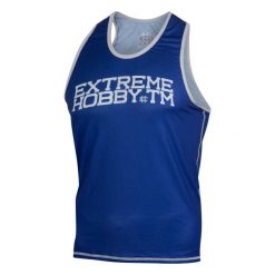 Koszulka sportowa bez rękawów męska Tank top EXTREME HOBBY TRACE. Niebieskie koszulki sportowe męskie EXTREME HOBBY, m, bez wzorów, z elastanu, bez ramiączek, na fitness i siłownię. Za 139.00 zł.
