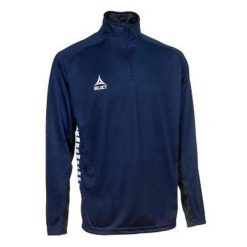 Bluza dresowa męska rozpinana Select SPAIN 1/2 ZIP granatowa. Niebieskie bluzy męskie Select, m, bez wzorów, z dresówki, sportowe, bez ramiączek, bez kaptura. W wyprzedaży za 149.05 zł.