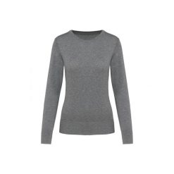 Suprima sweter z okrągłym dekoltem dla kobiet Kariban Premium. Szare swetry nierozpinane damskie KARIBAN, xl, bez wzorów, z bawełny, eleganckie, bez kołnierzyka, bez ramiączek. Za 195.00 zł.