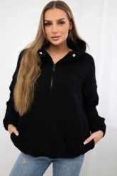 Bluza z kapturem czarna. Czarne bluzy damskie KESI, l, bez wzorów, z bawełny, bez ramiączek, z kapturem. Za 218.51 zł.
