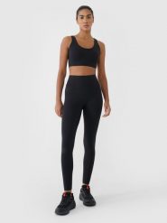 4F Legginsy treningowe szybkoschnące damskie - czarne S. Czarne legginsy damskie 4F, l, bez wzorów, z dzianiny, z podwyższonym stanem, długie, do biegania. Za 149.99 zł.