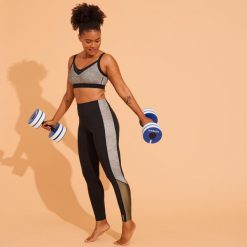 Dół stroju legginsy do gimnastyki w wodzie/aquabike damskie Nabaiji Monica Lia. Czarne legginsy damskie NABAIJI, bez wzorów. W wyprzedaży za 69.99 zł.