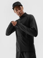 4F Bluza do biegania rozpinana bez kaptura męska - czarna S. Czarne bluzy sportowe męskie 4F, na lato, l, bez wzorów, z dzianiny, bez kaptura, do biegania. W wyprzedaży za 139.99 zł.