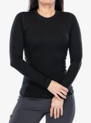 Bluza termoaktywna damska Sensor Merino DF Tee L/S. Czarne bluzy damskie Sensor, l, bez wzorów, z materiału, bez ramiączek, bez kaptura. Za 285.99 zł.