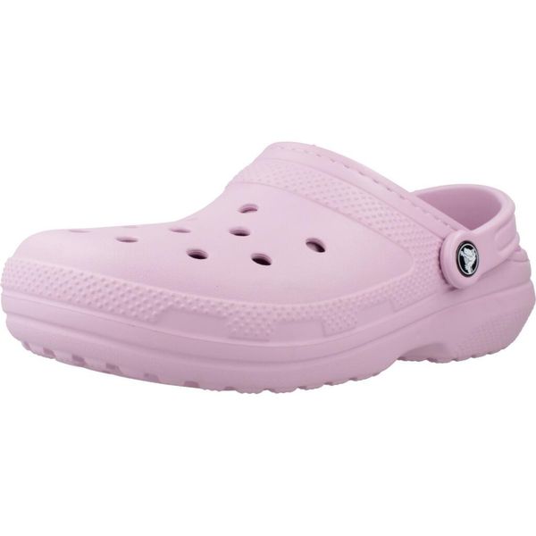 Sandały CROCS CLASSIC LINED CLOG Rose. Fioletowe sandały damskie Crocs, bez wzorów, z syntetyku, bez obcasa, bez zapięcia. Za 340.45 zł.