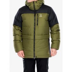 Kurtka puchowa męska Haglofs Riksgransen Down 850 Hood. Zielone kurtki sportowe męskie Haglöfs, na zimę, m, bez wzorów, z puchu, bez kaptura, narciarskie. Za 1,835.99 zł.
