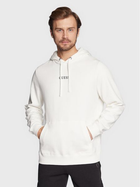 Guess Bluza M2BQ50 K9YH1 Biały Regular Fit. Białe bluzy męskie Guess, m, z aplikacjami, z bawełny, bez ramiączek, bez kaptura. Za 189.99 zł.