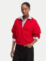 Tommy Jeans Bluza Flag DW0DW22834 Czerwony Boxy Fit. Czerwone bluzy damskie Tommy Jeans, l, bez wzorów, z bawełny, bez ramiączek, bez kaptura. Za 449.99 zł.