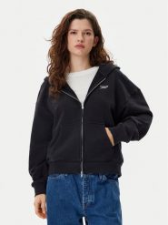 Tommy Jeans Bluza Script Logo DW0DW20303 Czarny Boxy Fit. Czarne bluzy damskie Tommy Jeans, xxs, bez wzorów, z bawełny, bez ramiączek, bez kaptura. Za 379.99 zł.