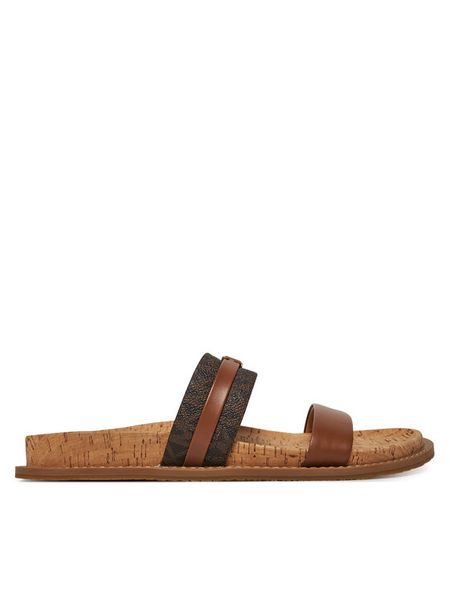 MICHAEL Michael Kors Klapki Mandy 40S5MAFS3L Brązowy. Brązowe klapki damskie MICHAEL Michael Kors, bez wzorów, z materiału, bez obcasa, bez zapięcia. Za 679.99 zł.