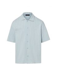 PEGADOR koszula z krótkim rękawem Mężczyźni Modern Fit Bawełna (100%) niebieski, L. Niebieskie koszule męskie PEGADOR, l, bez wzorów, z bawełny, bez kołnierzyka, bez ramiączek. Za 299.95 zł.