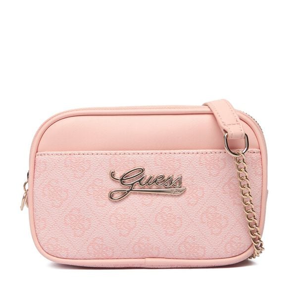 Torebka Guess. Czerwone listonoszki damskie Guess, z aplikacjami, bez dodatków. Za 259.99 zł.