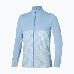 Kurtka męska Mizuno Paris Athlete Hybrid Warm Up. Niebieskie kurtki sportowe męskie Mizuno, m, bez wzorów, bez kaptura, do biegania. Za 569.99 zł.