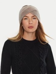 Calvin Klein Opaska materiałowa Modern Patch K60K612694 Beżowy. Brązowe rękawiczki damskie Calvin Klein, bez wzorów, z materiału. Za 99.99 zł.