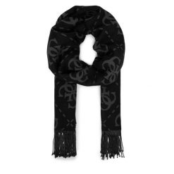 Szalik Guess. Czarne szaliki damskie Guess, z aplikacjami. Za 199.99 zł.