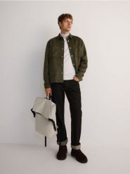 Wodoodporny plecak - kremowy. Białe plecaki męskie Reserved, bez wzorów. W wyprzedaży za 49.99 zł.