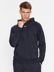 Under Armour Bluza Ua Rival Fleece Hoodie 1379757 Czarny Loose Fit. Czarne bluzy męskie Under Armour, m, bez wzorów, z bawełny, bez kaptura. Za 239.99 zł.