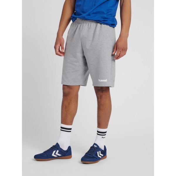 Spodenki sportowe męskie Hummel Go Cotton Bermuda Shorts. Szare buty sportowe męskie Hummel, bez wzorów, bez zapięcia, na fitness i siłownię. Za 118.00 zł.