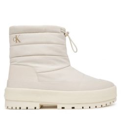 Śniegowce Calvin Klein. Białe śniegowce damskie Calvin Klein, bez zapięcia. Za 489.99 zł.