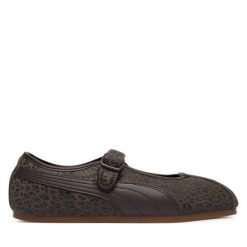 Baleriny Puma. Brązowe balerinki damskie Puma, bez wzorów, bez obcasa, bez zapięcia. Za 279.99 zł.
