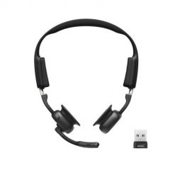 SHOKZ C610-AA-BK słuchawki/zestaw słuchawkowy Bezprzewodowy Nauszny Biuro/centrum telefoniczne USB Typu-A Bluetooth Czarny. Czarne słuchawki bezprzewodowe SHOKZ. Za 897.99 zł.