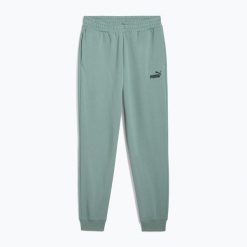 Spodnie męskie PUMA ESS No. 1 Logo Sweatpants TR CL. Zielone spodnie sportowe męskie Puma, l, bez wzorów, z dresówki. Za 149.99 zł.